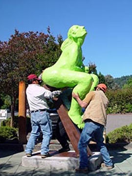 Green Butt Sculpture