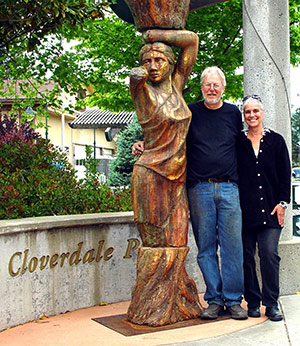 Peter and Robyn Crompton with Caryatid