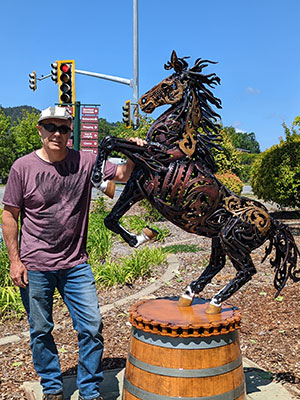 Pierre Richie with Salvaged Horse