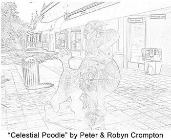 Celestial Poodly by Peter and Robyn Coloring Page Link