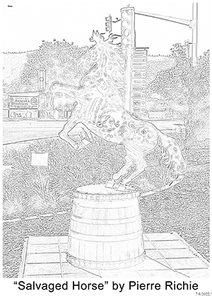 Salvaged Horse by Pierre Richie Coloring Page Link