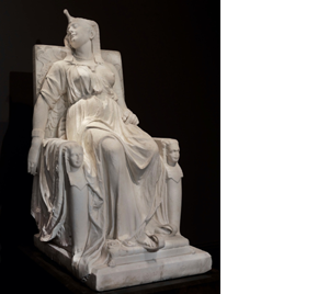 Statue of Cleopatra on throne